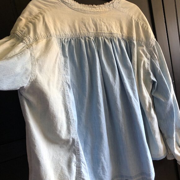 Free People Light Blue Denim Button-Up - Picture 7 of 14